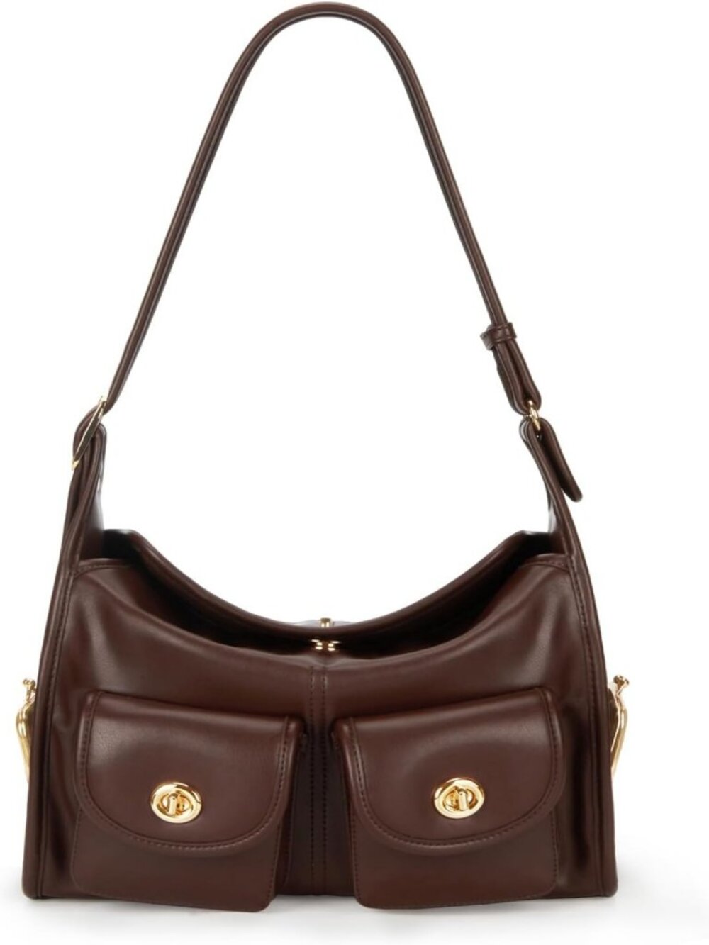 Spacious Multi-Pocket Hobo Shoulder Bag for Women - Stylish Everyday Handbag